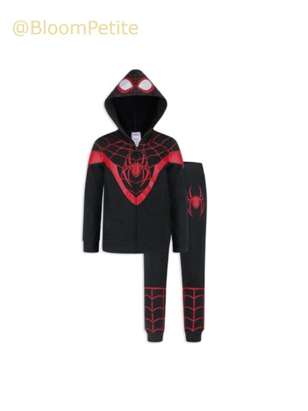 Kids Boys Marvel Spider-Man Zip Up Hoodie and Pants Set 2 Piece Outfit